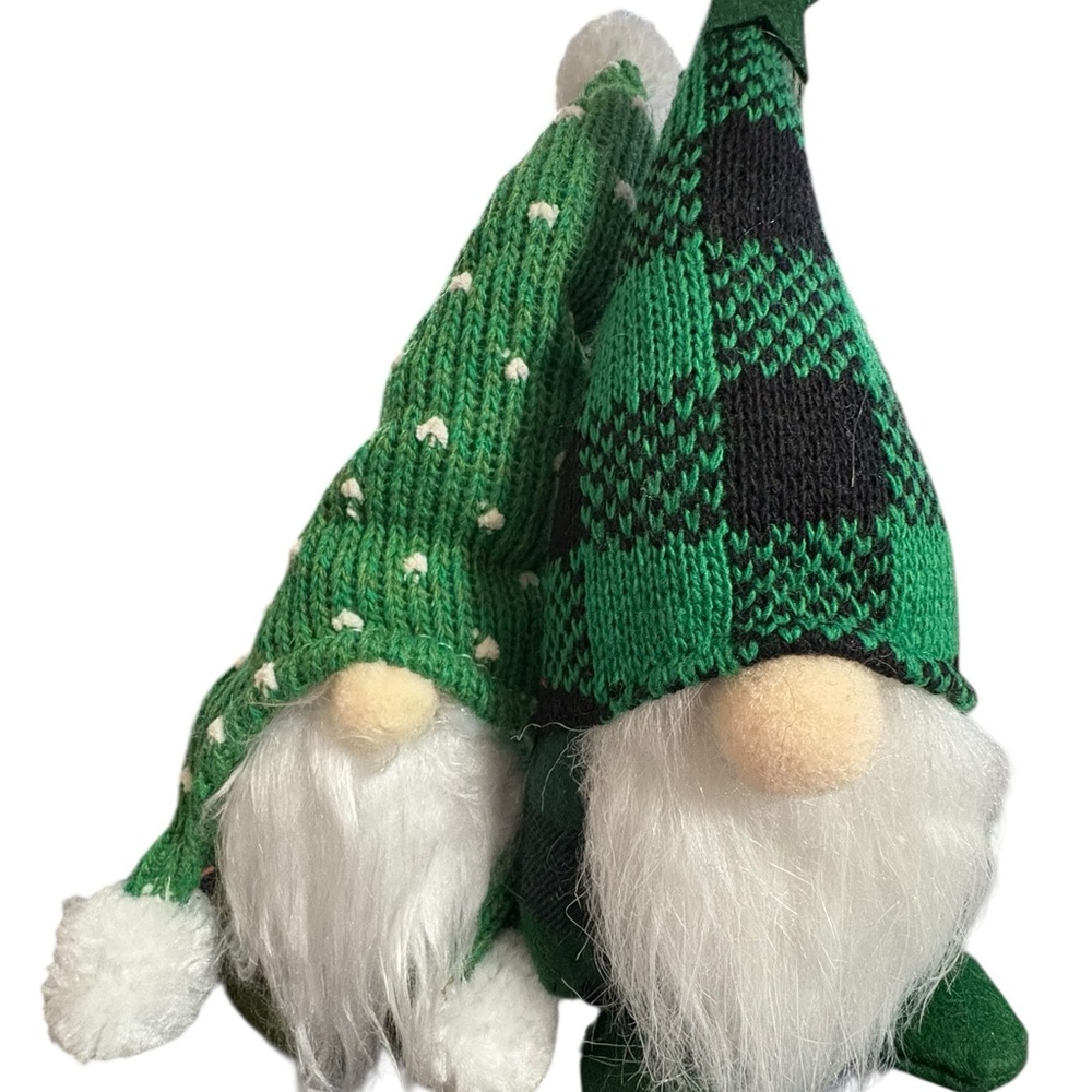 Green Knit Gnome Decor‎ Set